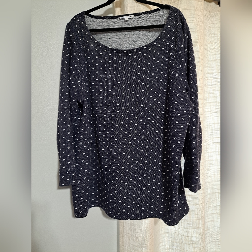 Hello Saturday Talbots tiny heart sweatshirt